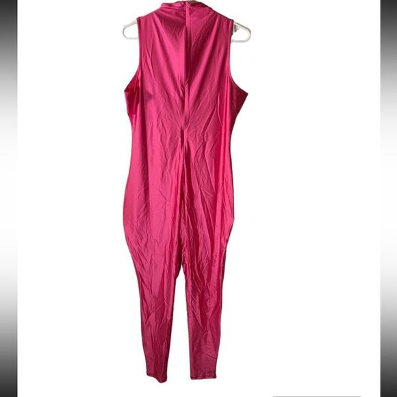 SKIMS NEW 2X Hot Pink Shine Spandex Jersey Catsuit‎ Jumpsuit - Picture 5 of 6